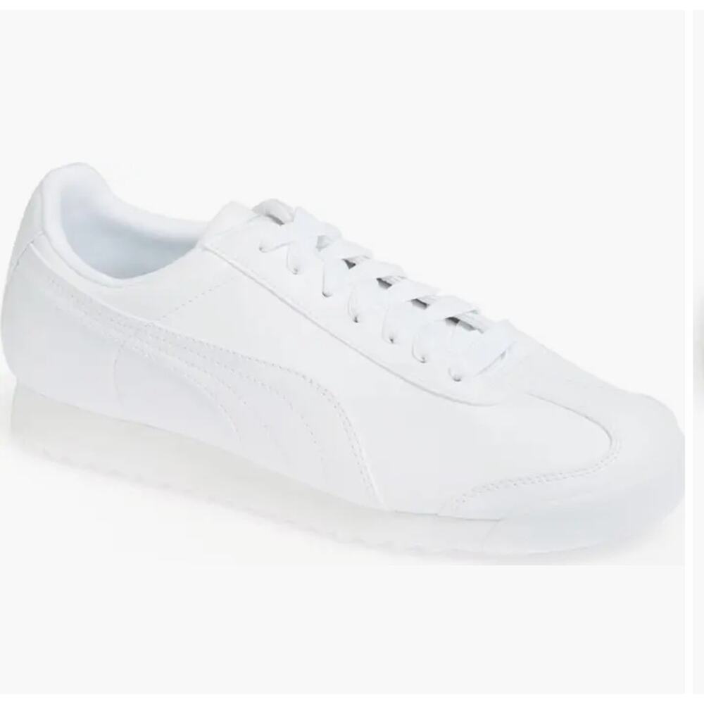 Puma Roma Basic' Sneaker (Men), White/ Light Grey, Size 9.5